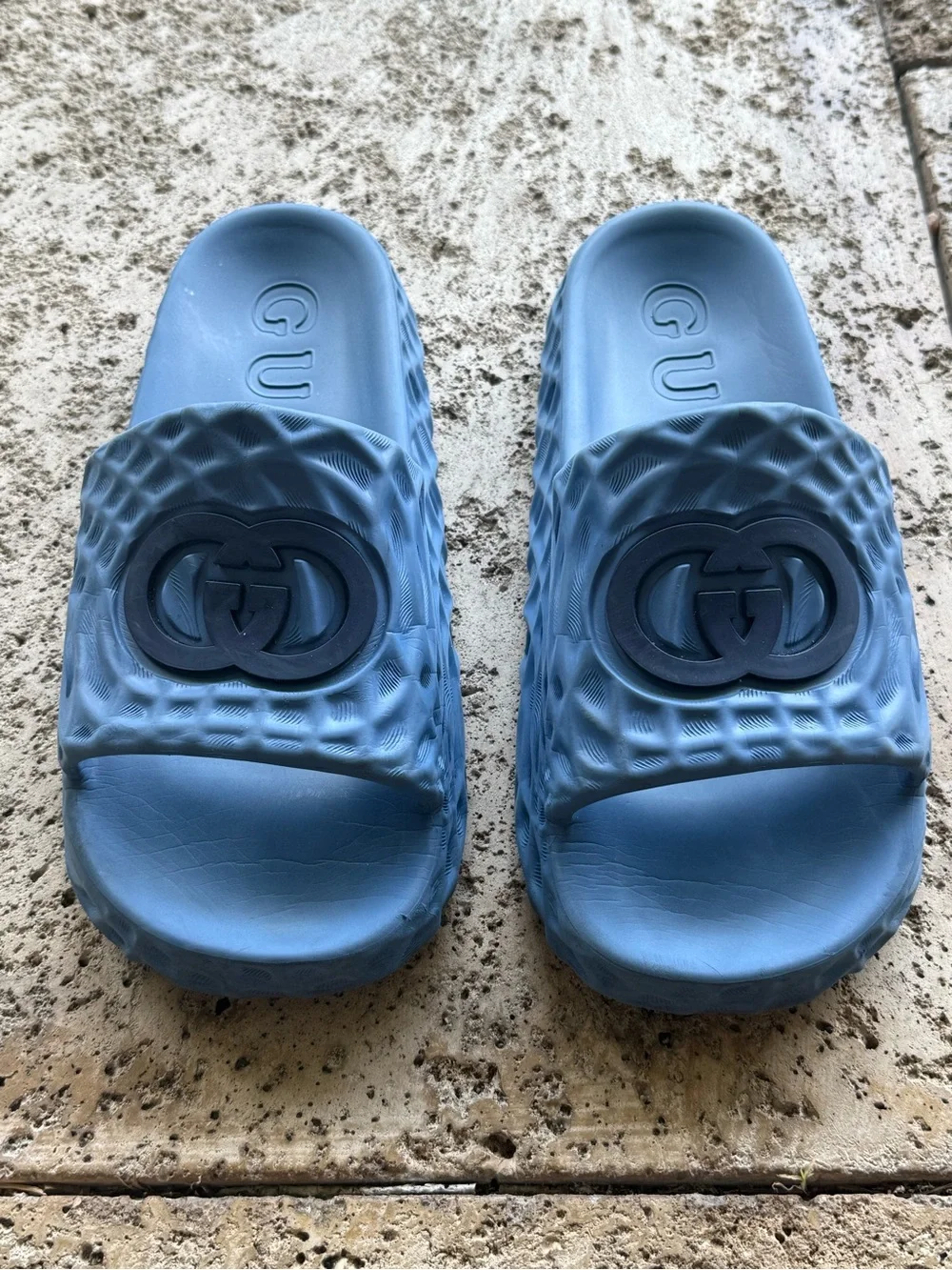 Gucci Slides Men’s 8 USA 10 blue